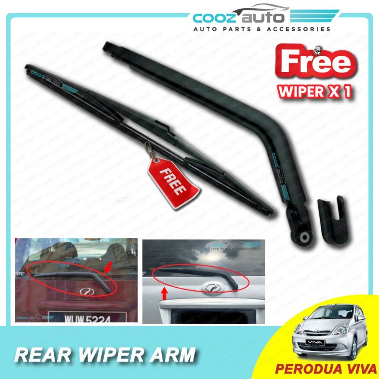 Perodua Viva Rear Wiper Arm complete set with free wiper, Auto Accessories on Carousell