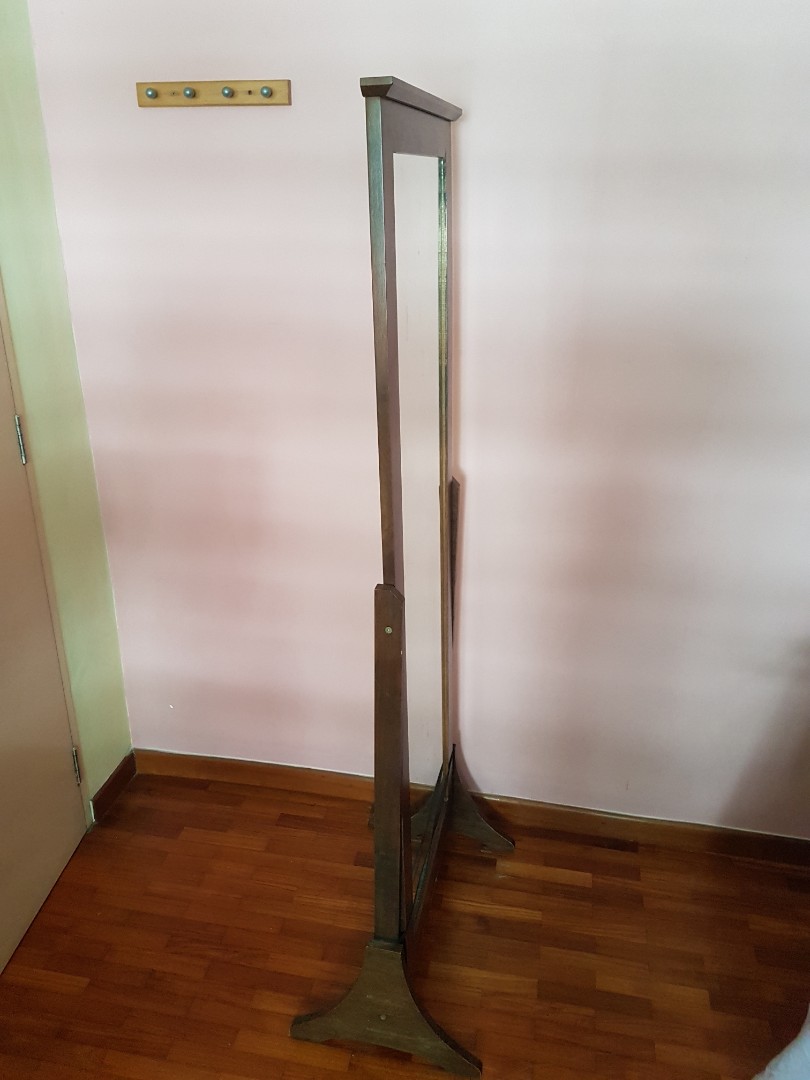 Picket & Rail solid teak wood full length standing mirror, Furniture