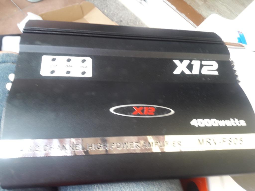 Power Amplifiers (Category: Soundbars, Speakers & Amplifiers) located in Manila. Submitted by rionava (Listing ID 1144142671, Image 1). Description: For sale X-MRV F805 x12 4 channel 2 ohms stable 4000 watts maximum power 4/3/2 channel power amplifier 300wx 4ch Rms as is with box for details just contact the seller at 09363585485 for pick up only..