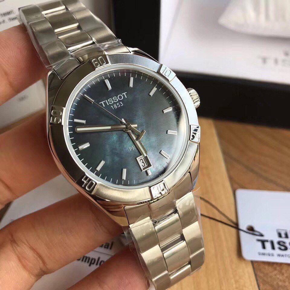 PREORDER ORIGINAL TISSOT PR100 SPORT BLACK MOTHER OF PEARL