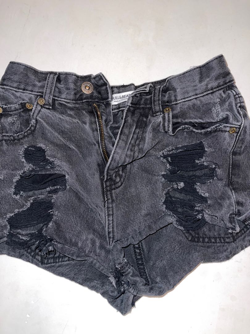 Pull\u0026Bear jean shorts, 女裝, 褲＆半截裙 