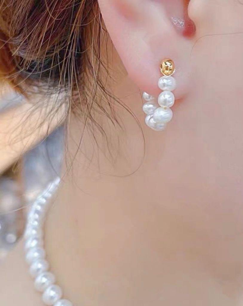 Tiny Size 4.5-5.5mm White Real Freshwater Pearl Necklace Bracelet Earrings Sets 