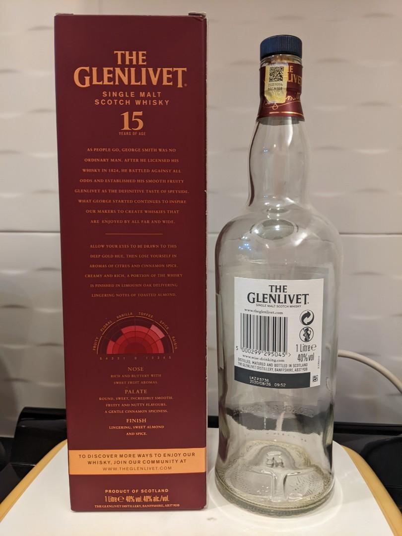Rare Authentic Glenlivet 15 Gin Bottle and Box, Food & Drinks, Beverages on Carousell