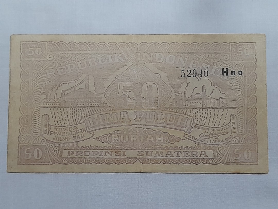 Republik Indonesia 50 Lima Puluh Rupiah 1948, Hobbies & Toys ...