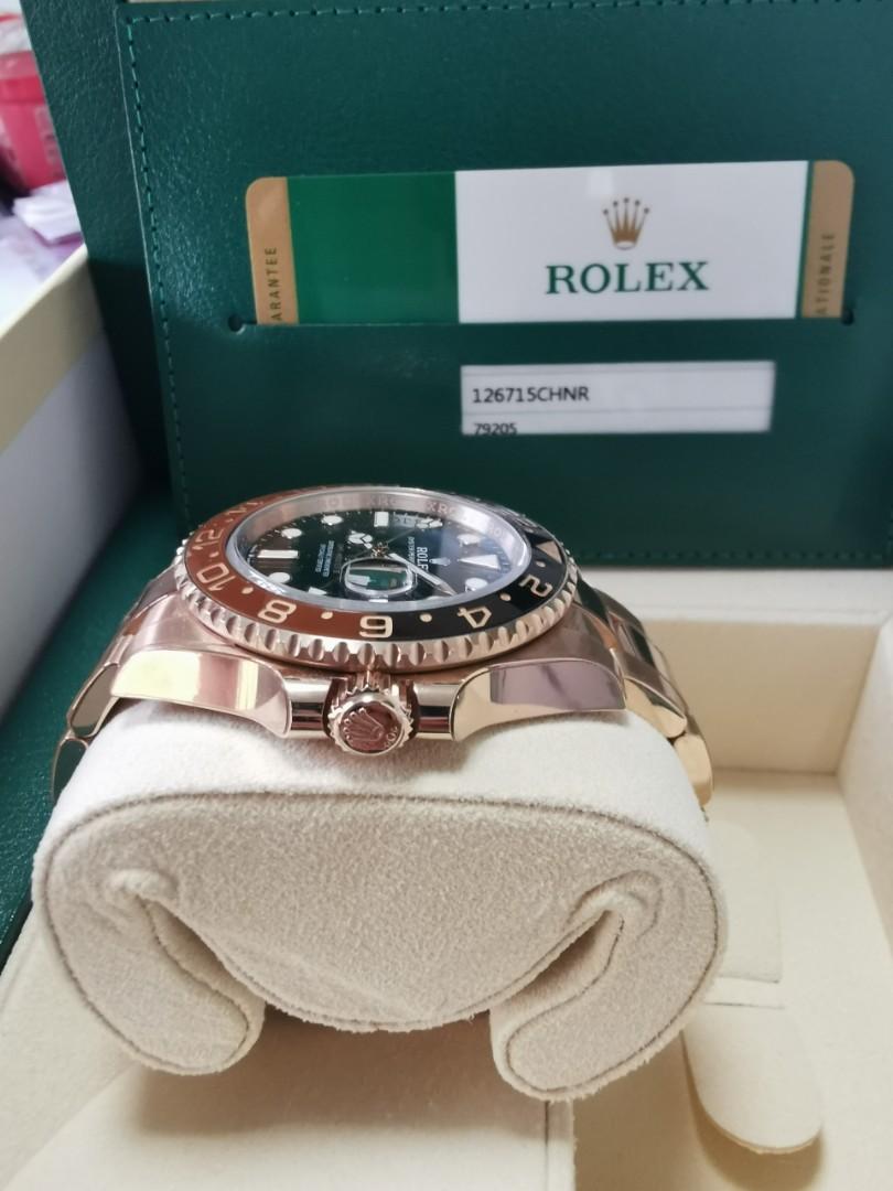 Rolex GMT Master II RootBeer Rose Gold Complete Set Luxury