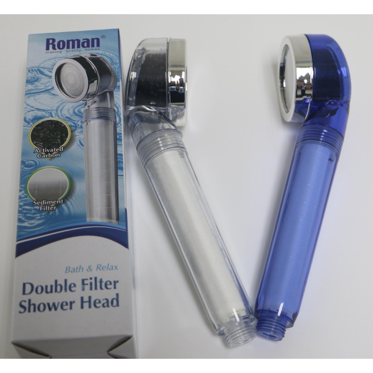 Roman Double Filter Shower Head, Furniture & Home Living, Bathroom