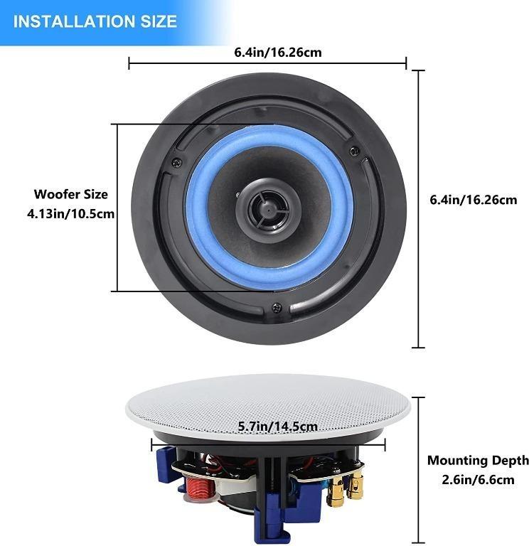 SR.E Herdio 4 Inches Flush Mount 2 Way Full Range Stereo in Wall