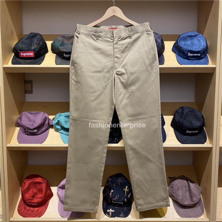 Supreme Chino Work Pant Men s Fashion Bottoms Chinos on Carousell