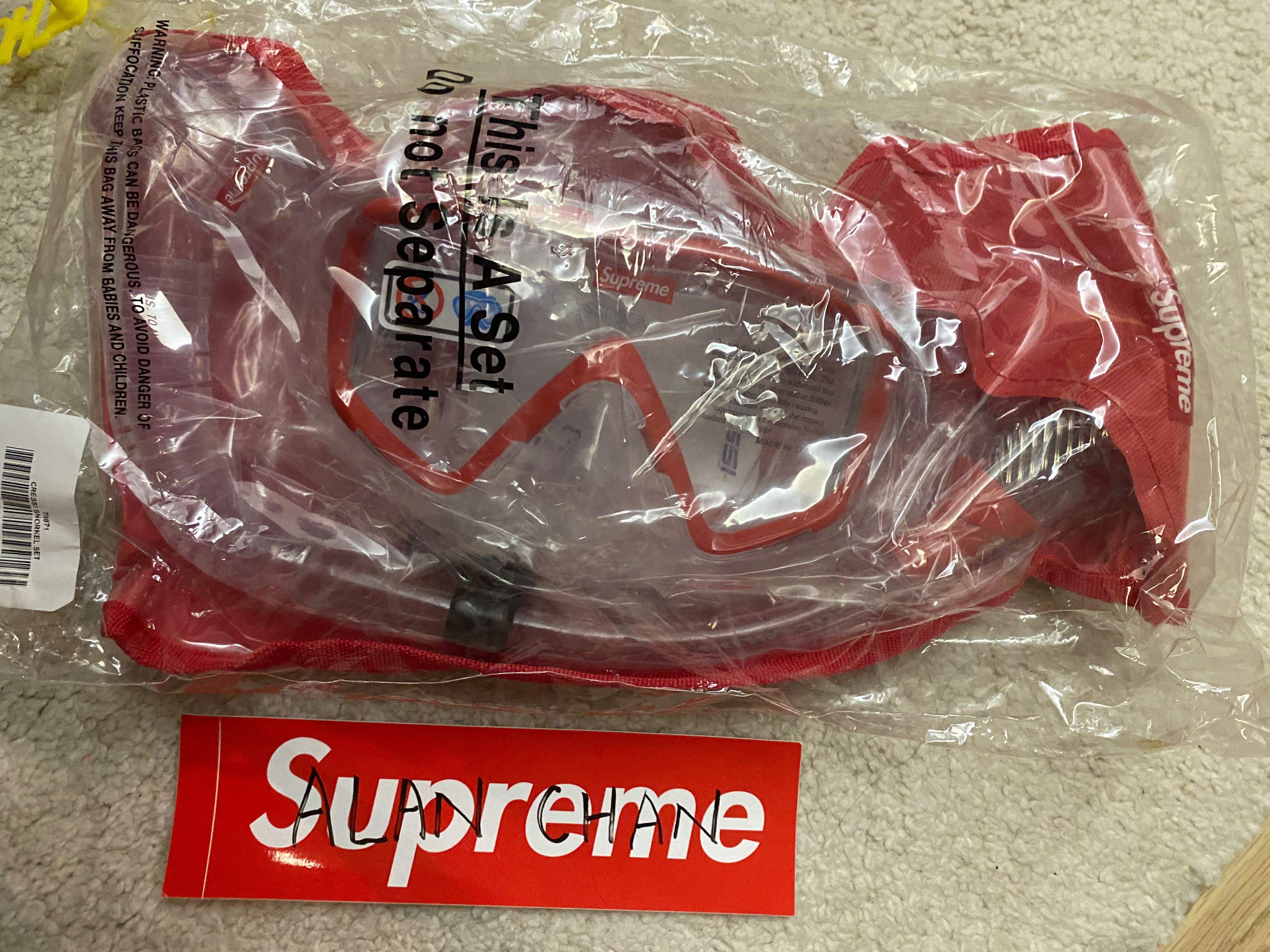 Supreme Cressi Snorkel Set Red