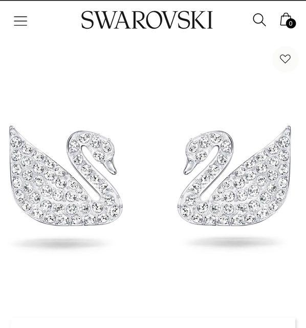 Swarovski swan clearance stud earrings