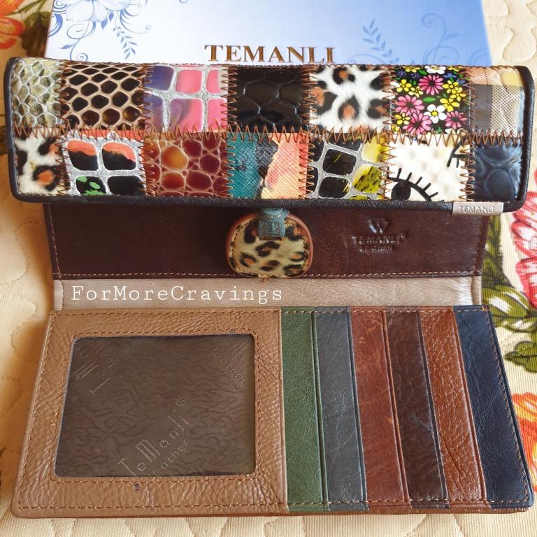 US SELLER New Womens Fashion Wallet Black Genuine Patchwork Leather Bifold Card 