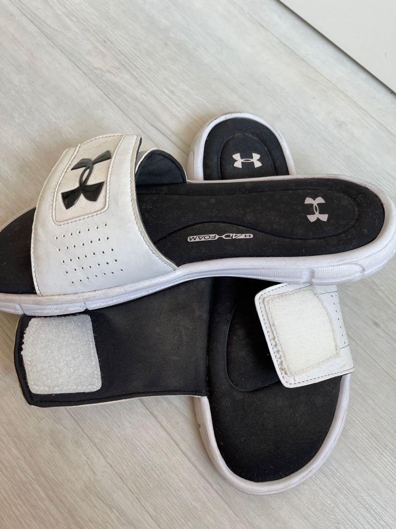 Under armour foam slides sales