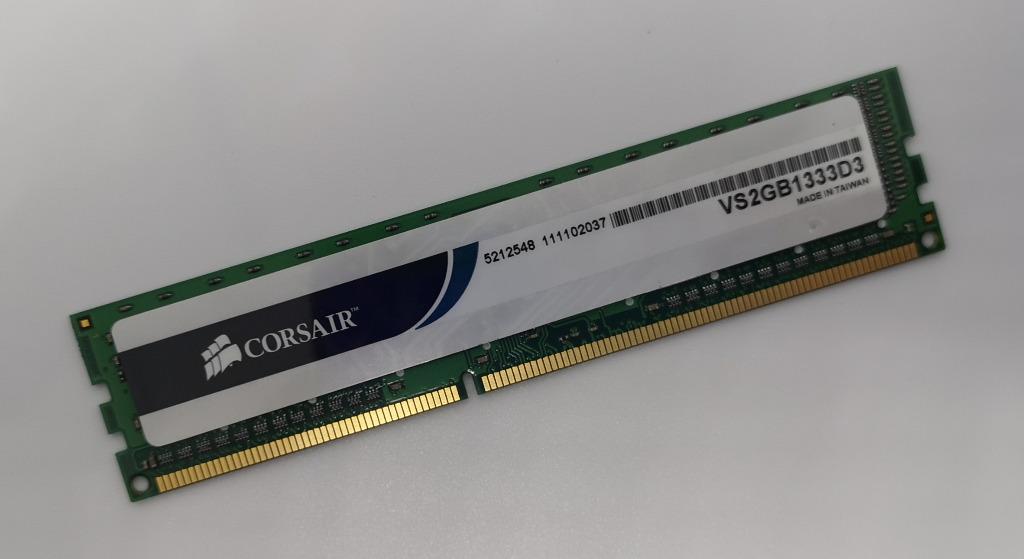 Used Corsair 2GB DDR3 1333MHZ PC3 10600 1Rx8Bank VS2GB1333D3