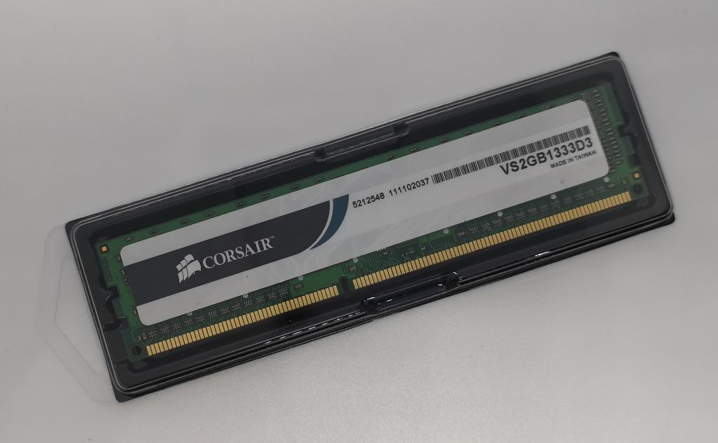Used Corsair 2GB DDR3 1333MHZ PC3 10600 1Rx8Bank VS2GB1333D3
