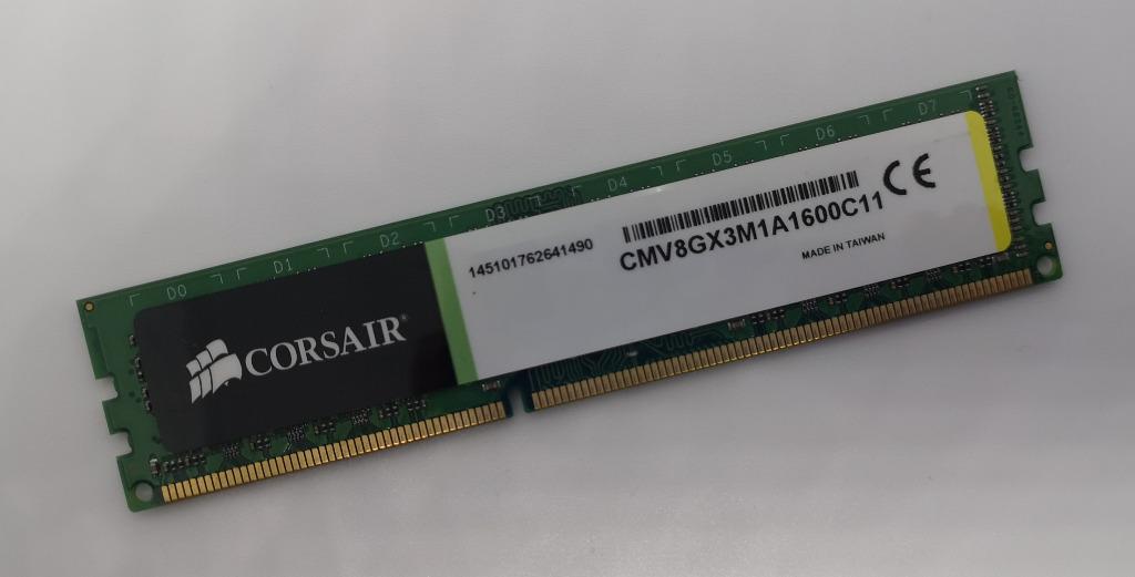 Used Corsair 8GB DDR3 1600MHZ PC3 12800 2Rx8Bank
