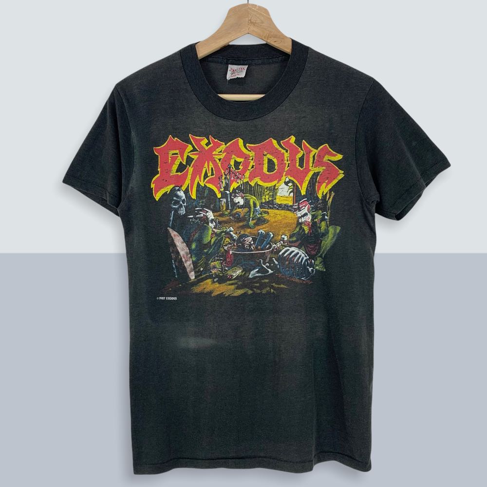 Vintage 1987 Exodus Tee T Shirt 80s 5050 Men s Fashion Tops