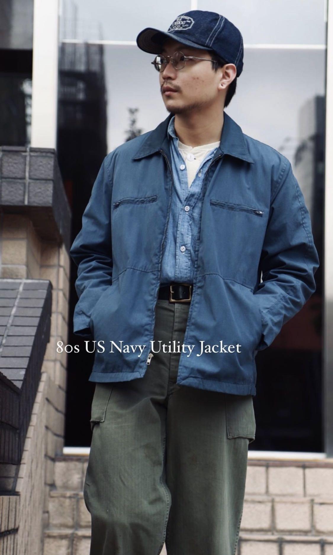 大人気定番商品 70年代 包装 US 44L NAVY UTILITY OUTLET JACKET 代引