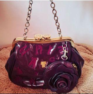 Vintage Anna Sui Kisslock chain sling  Kili Shoulder Micro Bag