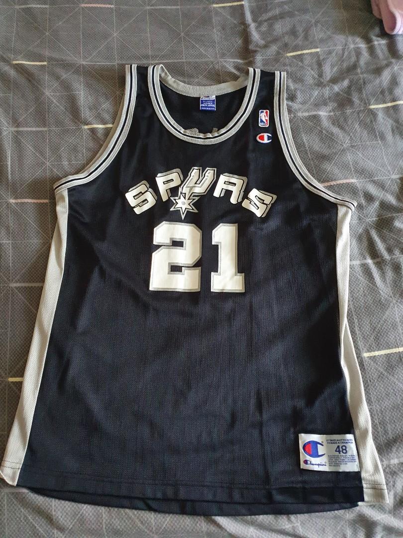 Tim Duncan San Antonio Spurs Nike Gray Jersey Size 2XL Vintage Stitched Logo