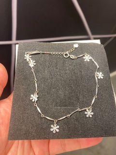 White gold anklet