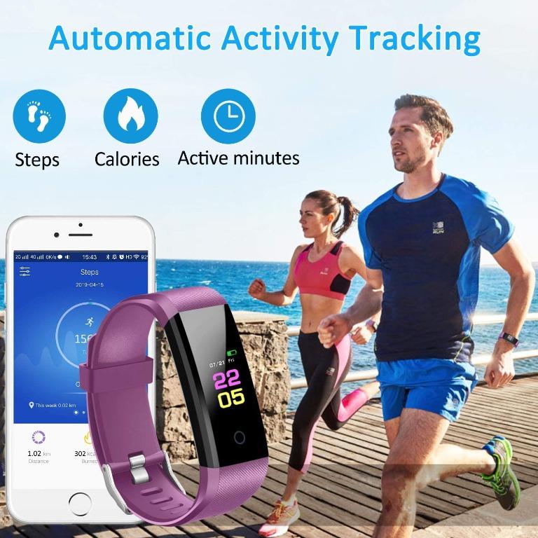 6E Oumuele Fitness Tracker Hr, Kids Activity Tracker Watch Android with Heart Rate Monitor, Fit