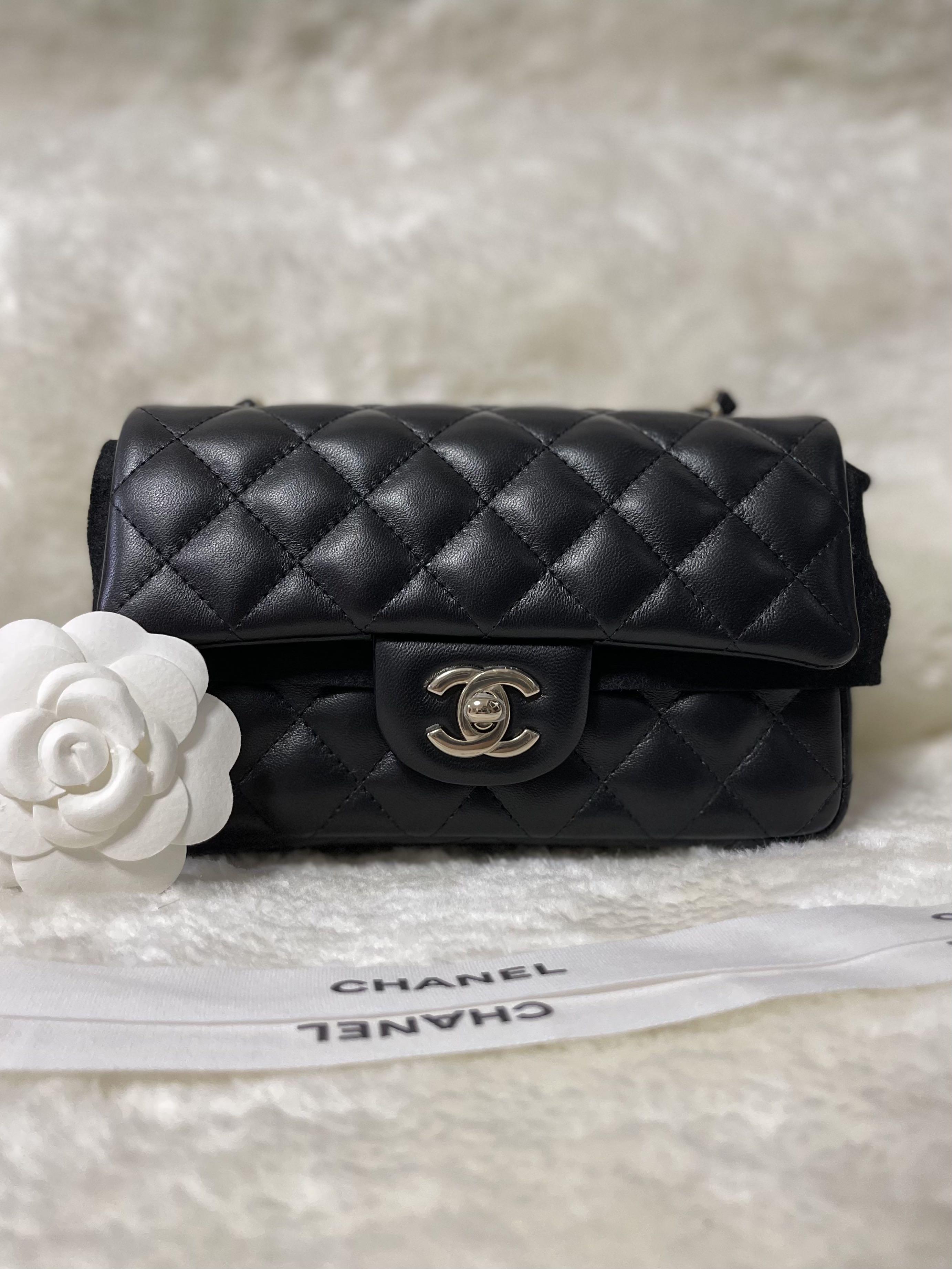 SOLD 22P Chanel Classic Mini Rectangle Flap Black LGHW, Luxury, Bags &  Wallets on Carousell