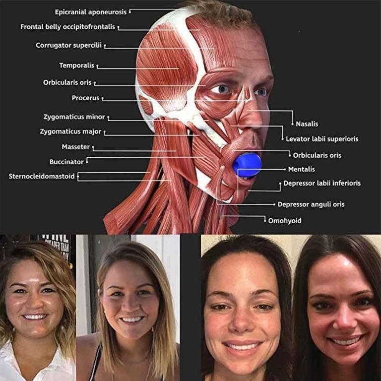 Jawline Exercise Chewing Ball Jaw Mouth Shaper Facial Muscle Tightener for Strengthening and Tightening Jaw and Neck Area. BLACK COLOR Sports Equipment Exercise Fitness Toning Stretching