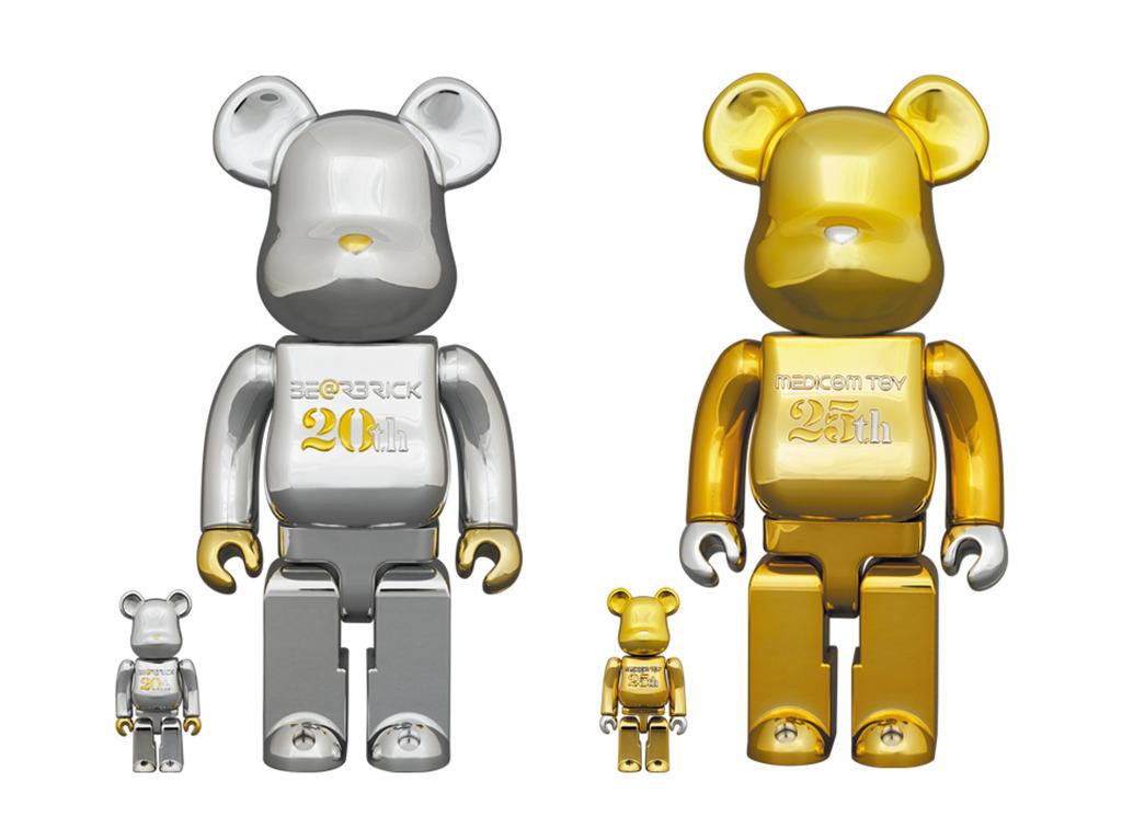 現貨) Bearbrick Medicom toy 25th & Be@rbrick 20th Anniversary 400 ...