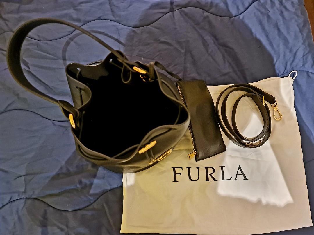 SALE FURLA Ladies Corona S Drawstring Leather Bucket Bag