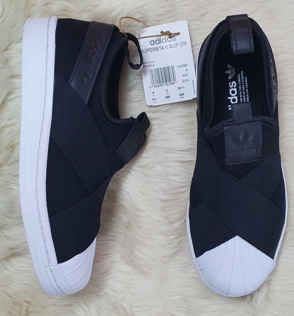 Transistor Possession Withered Adidas Superstar Slip On size 4.5 US for men (fits 23-23.5 cm women) and  5.5 US for men (fits 24-24.5 cm women). 3300. Before: 4800, Women's  Fashion, Footwear, Sneakers on Carousell