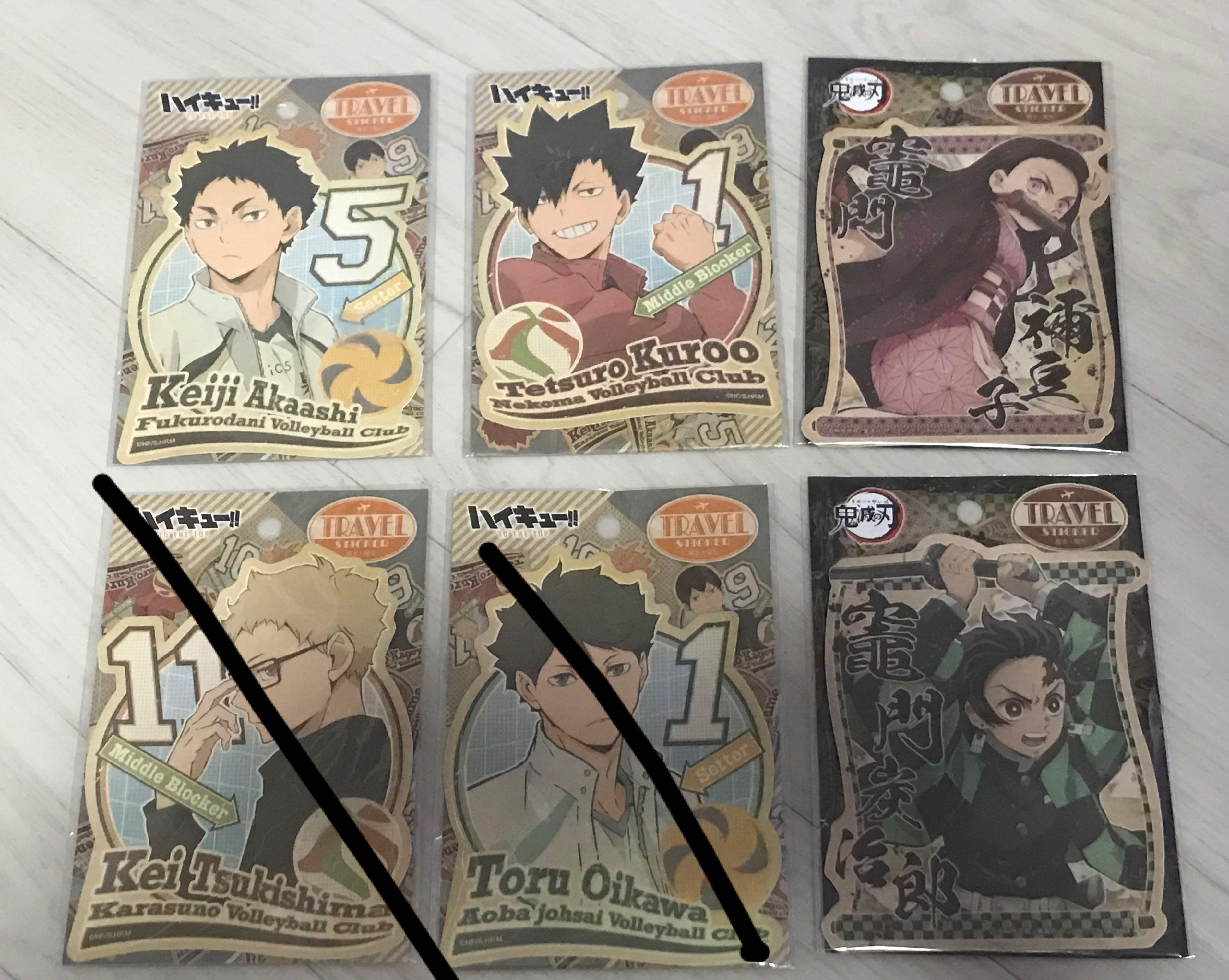 Anime stickers (merch) haikyuu and demon slayer, Hobbies & Toys,  Memorabilia & Collectibles, Fan Merchandise on Carousell