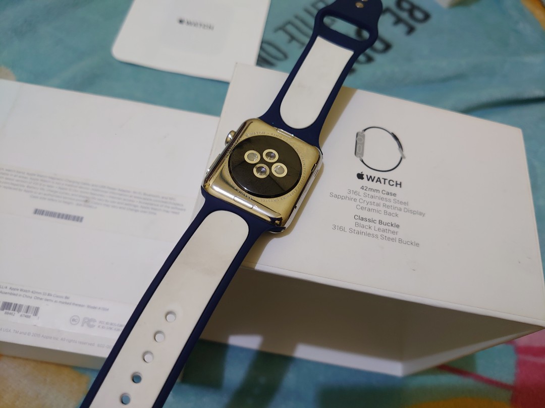 Apple Watch Series 2 stainless steel iWatch 42mm mulus, Telepon Seluler \u0026  Tablet, iPhone, Others di Carousell