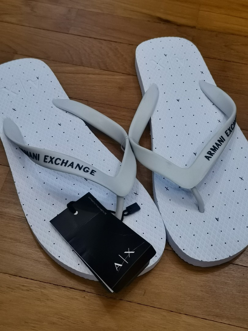 armani exchange flip flops