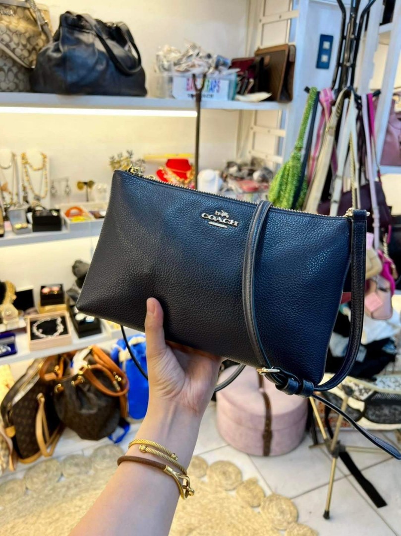 Authentic COACH double zip crossbody bag., Luxury, Bags & Wallets on