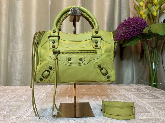 Balenciaga Mini City in Lemon