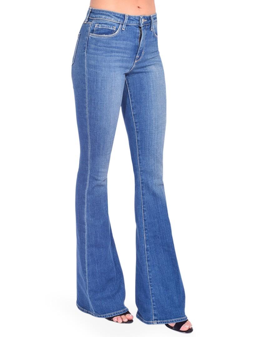 BLEU bell high rise flare jeans (Category: Jeans) located in Quezon City. Submitted by branded.preloved.decluttering (Listing ID 1144413148, Image 2). Description: SUPER STEAL ‼️ FIRST COME FIRST SERVE BASIS size 26-27 super nice nito in person. very flattering sa katawan..