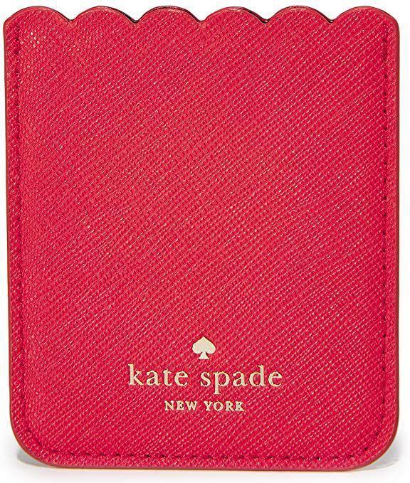 BNIB Kate Spade Phone Scallop Sticker Pocket Red, Luxury