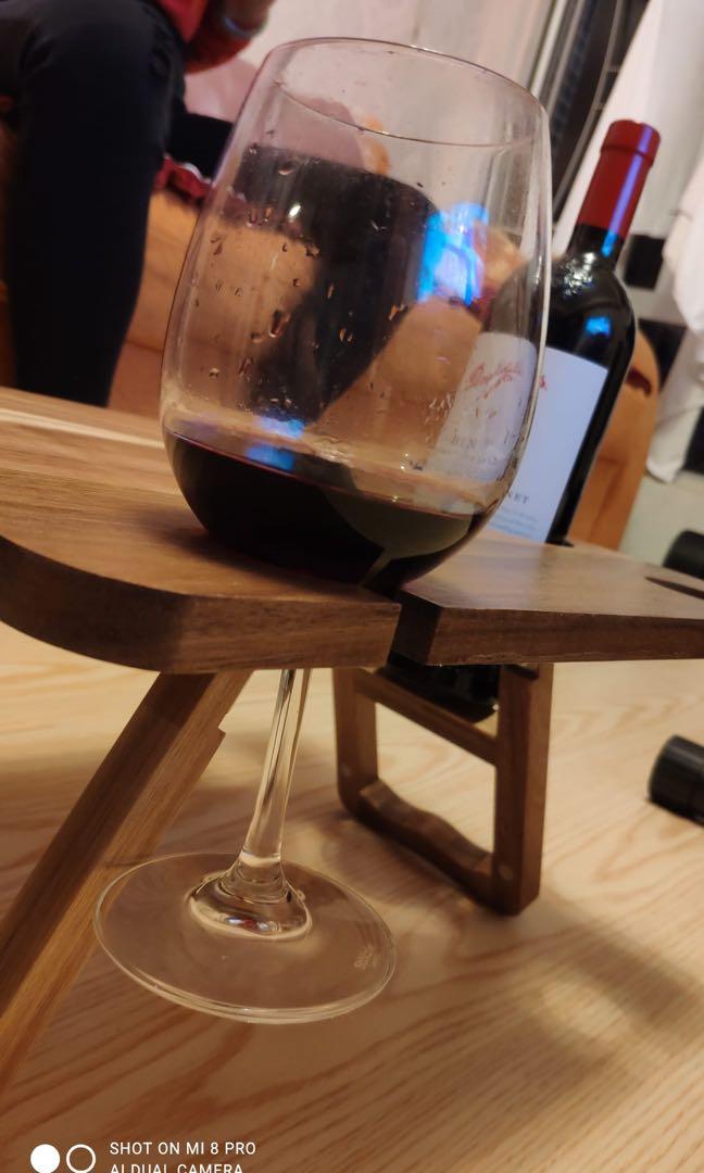 Brand New Penfolds Wine folding table with Plastic Bag  Box  全新澳洲㚏富紅白酒木酒枱連環保袋及盒, 嘢食 嘢飲, 酒精飲料-