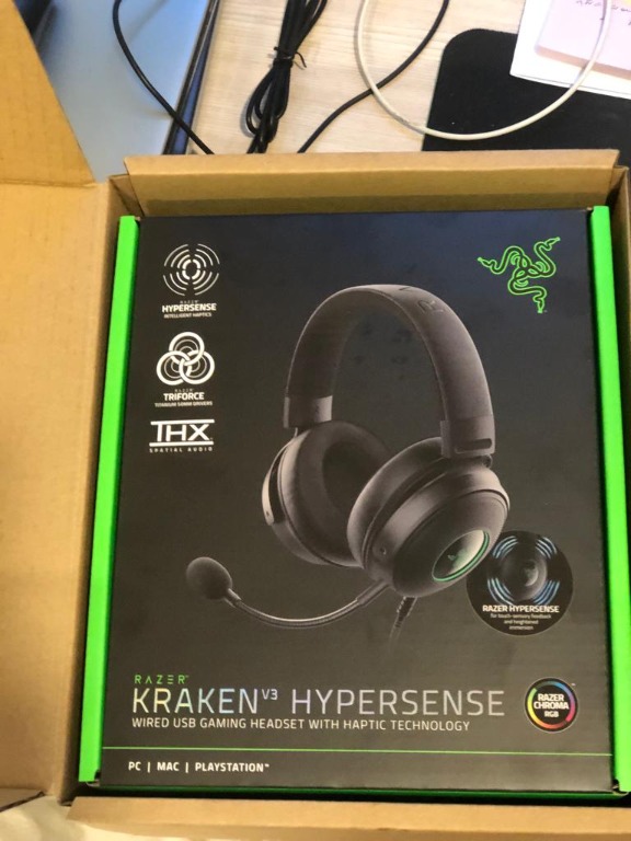 Brand New Razer Kraken V3 Hypersense Gaming Headset with Harvey Norman