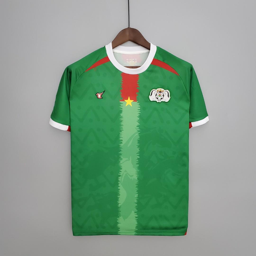 Burkina Faso White green red Wendok Soccer Jersey