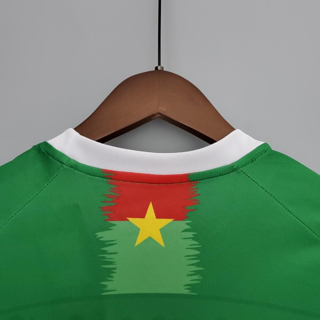 Burkina Faso White green red Wendok Soccer Jersey