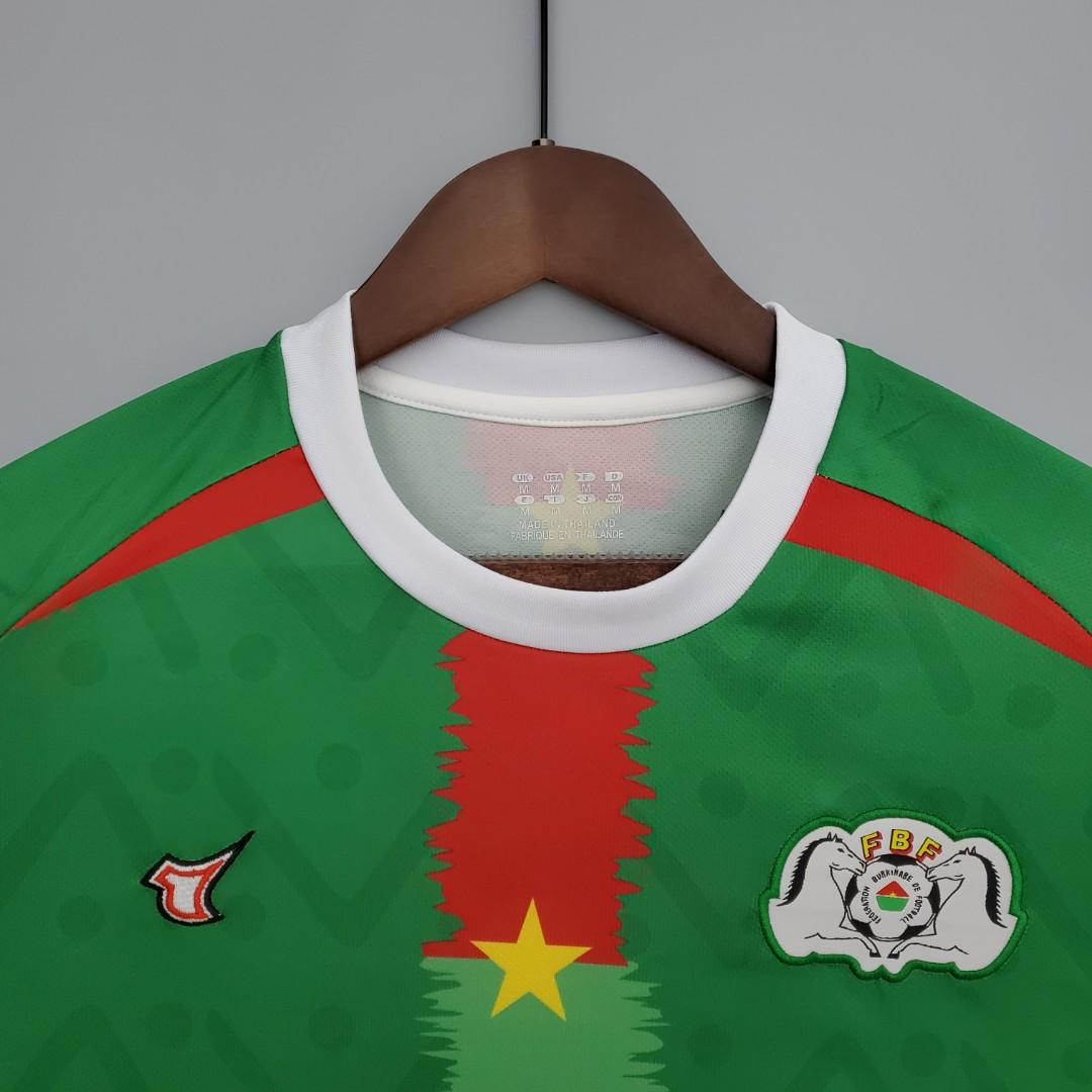 Burkina Faso White green red Wendok Soccer Jersey