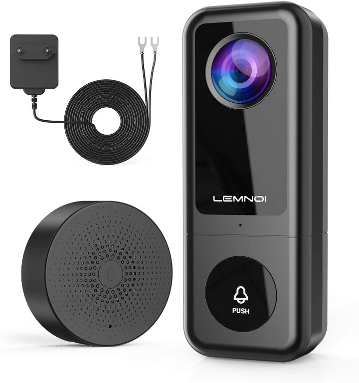 [C5332] Lemnoi Video Doorbell Camera 2K, Wire Video Doorbell with Chime
