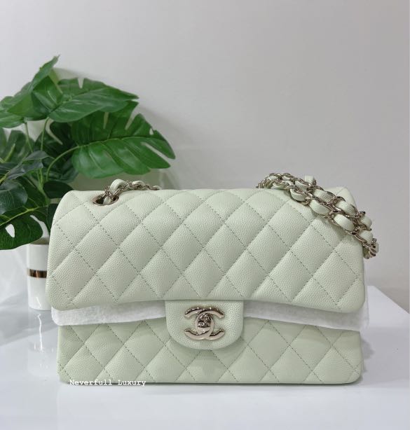 22C Mint Green Mini Flap Chanel , Women's Fashion, Bags & Wallets