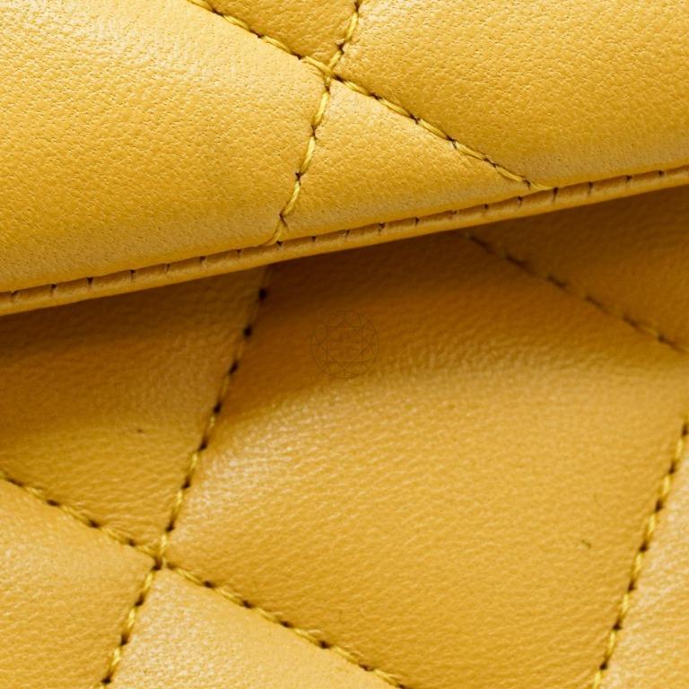 Chanel Yellow Quilted Lambskin Jumbo Classic Double Flap Bag, Luxury, Bags  & Wallets on Carousell