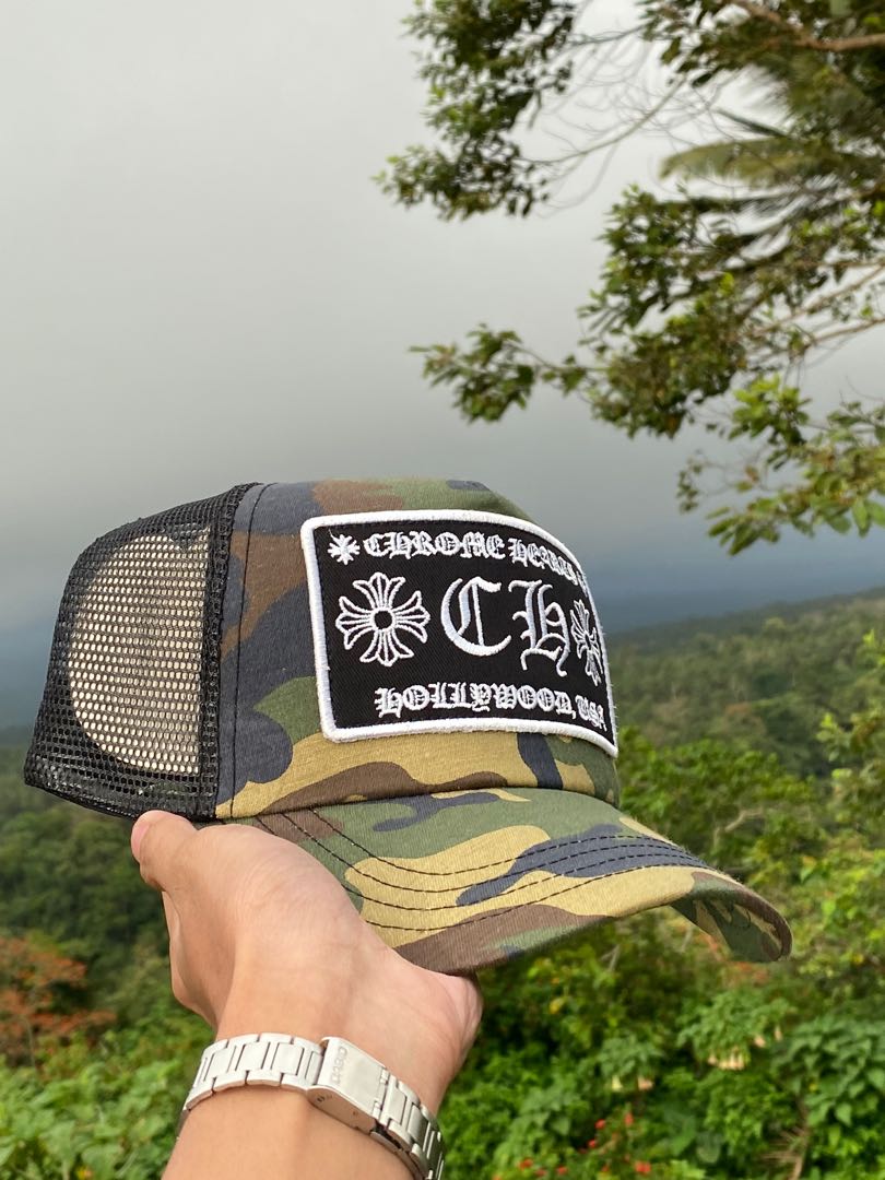 Camo chrome hearts hat sales