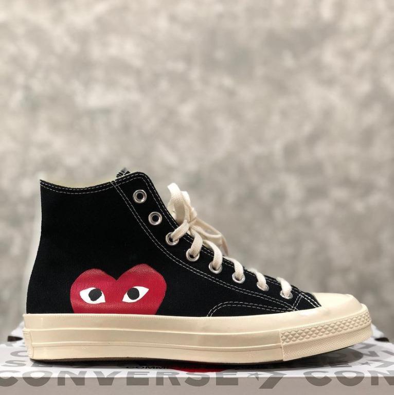 Cdg chuck taylor high black clearance