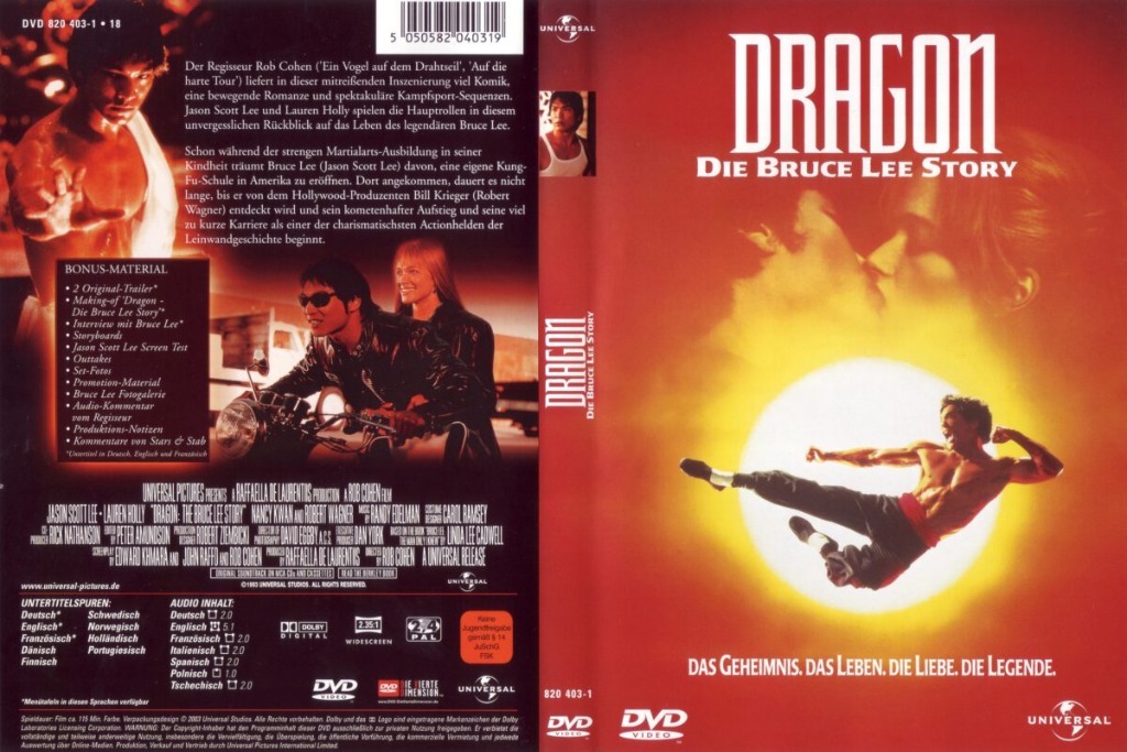 Dragon The Bruce Lee Story DVD Asia Region 3 TV Home