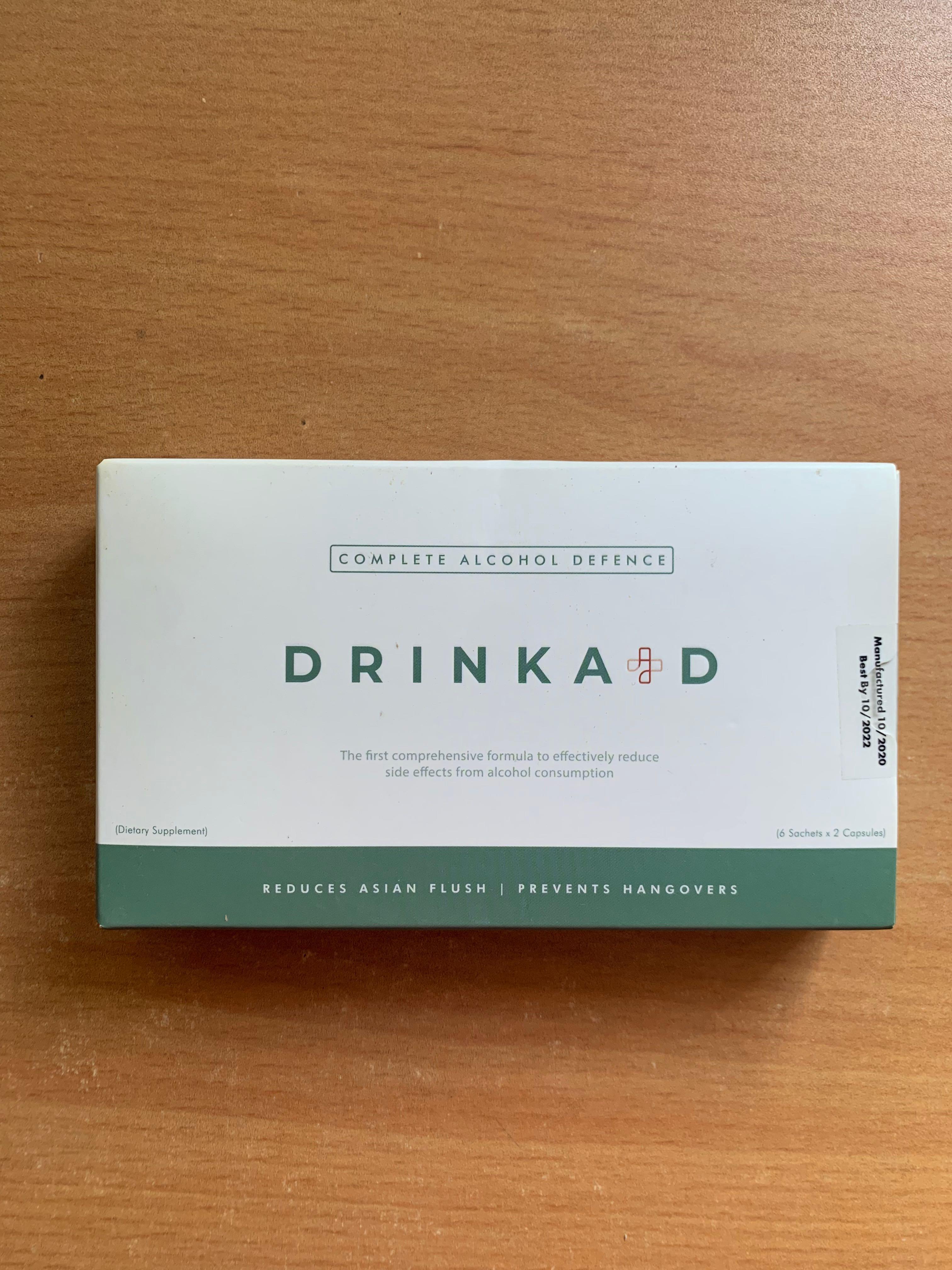 DRINKAID Alcohol Aid, Health & Nutrition, Health Supplements, Vitamins