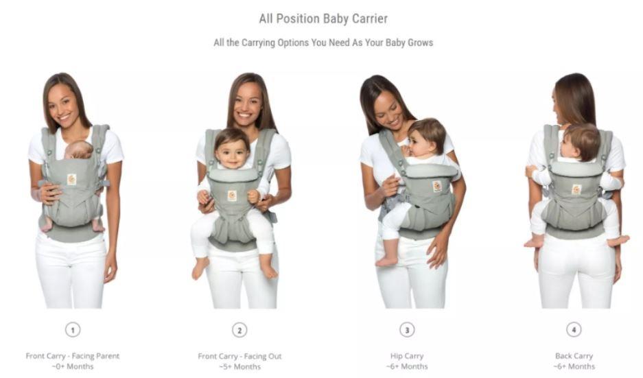 Ergobaby Omni 360 Cool Air Mesh All In One Baby Carrier Newborn